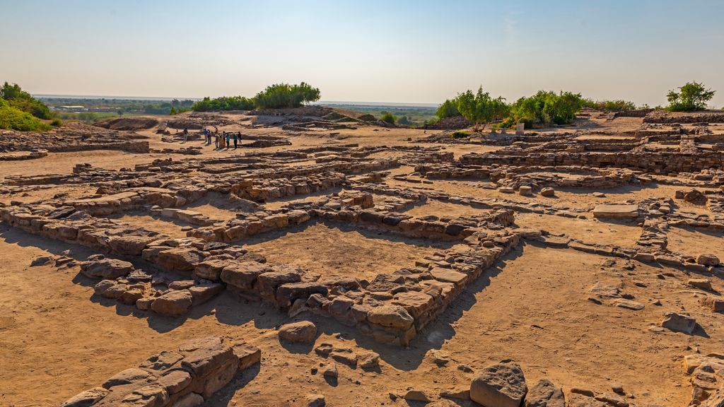Ancient ruins of Dholavira Harappan city in Gujarat India